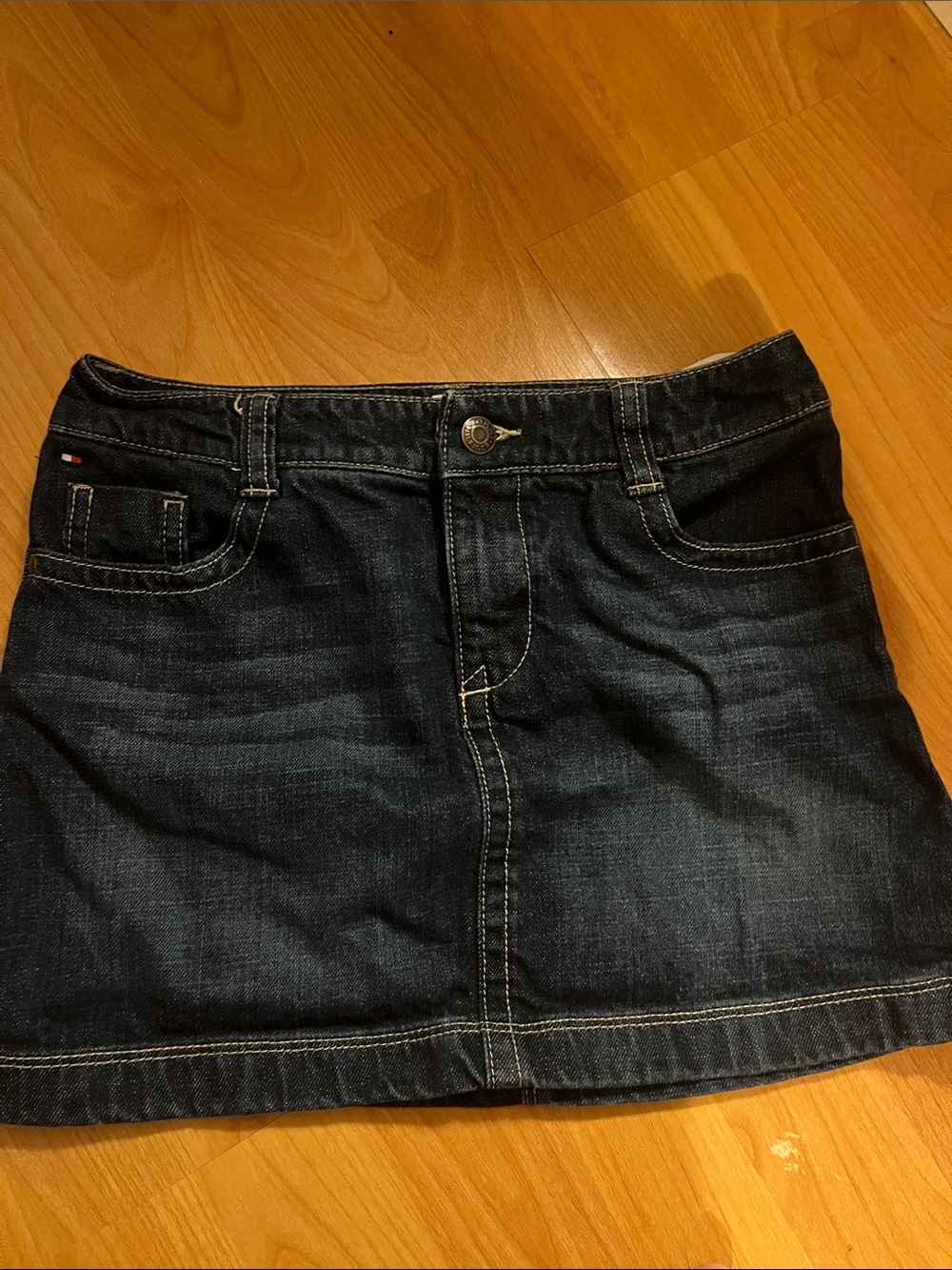 Tommy Hilfiger Dark Indigo Denim Mini Skirt